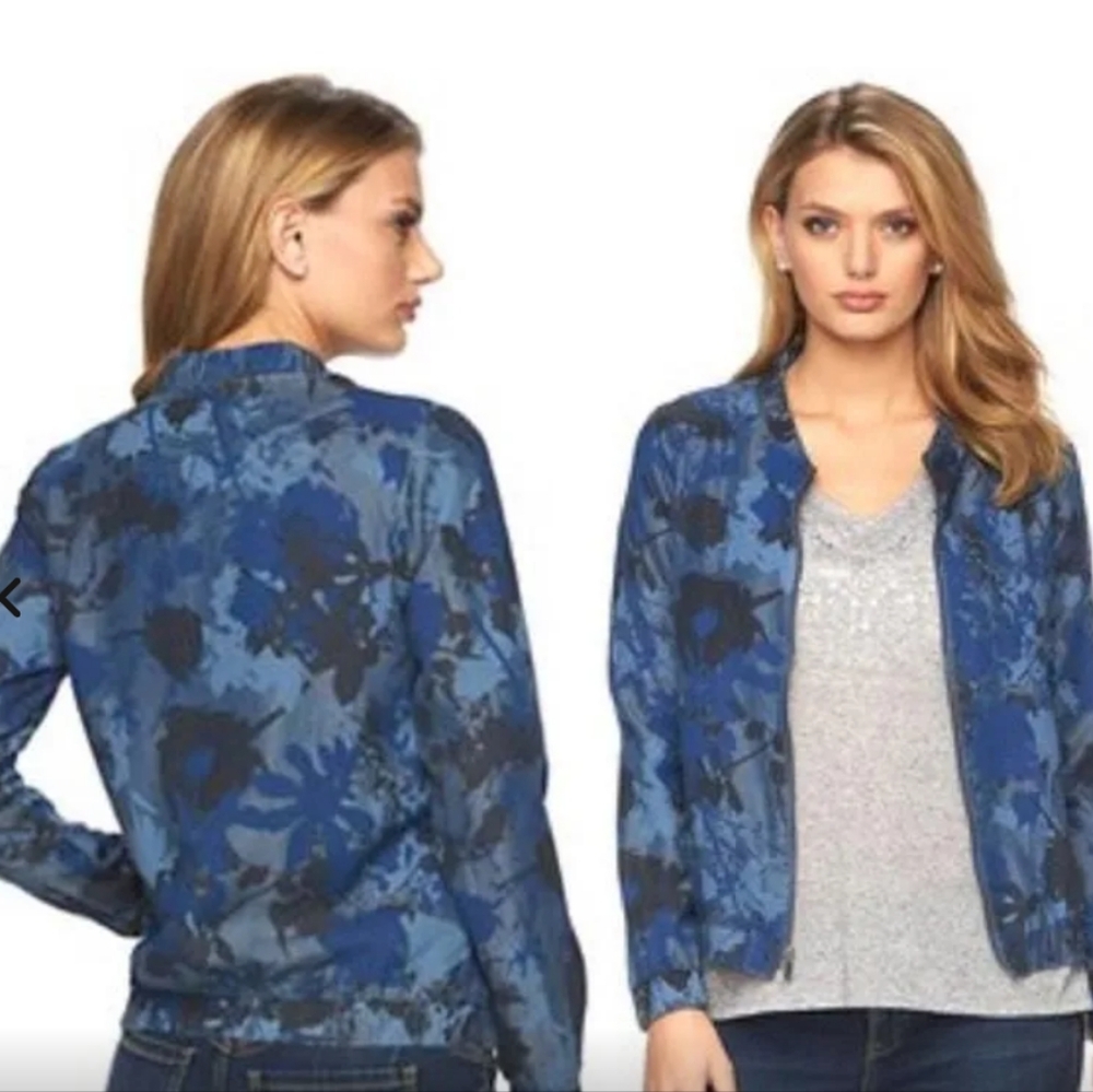 Floral Blue Women's Jacket